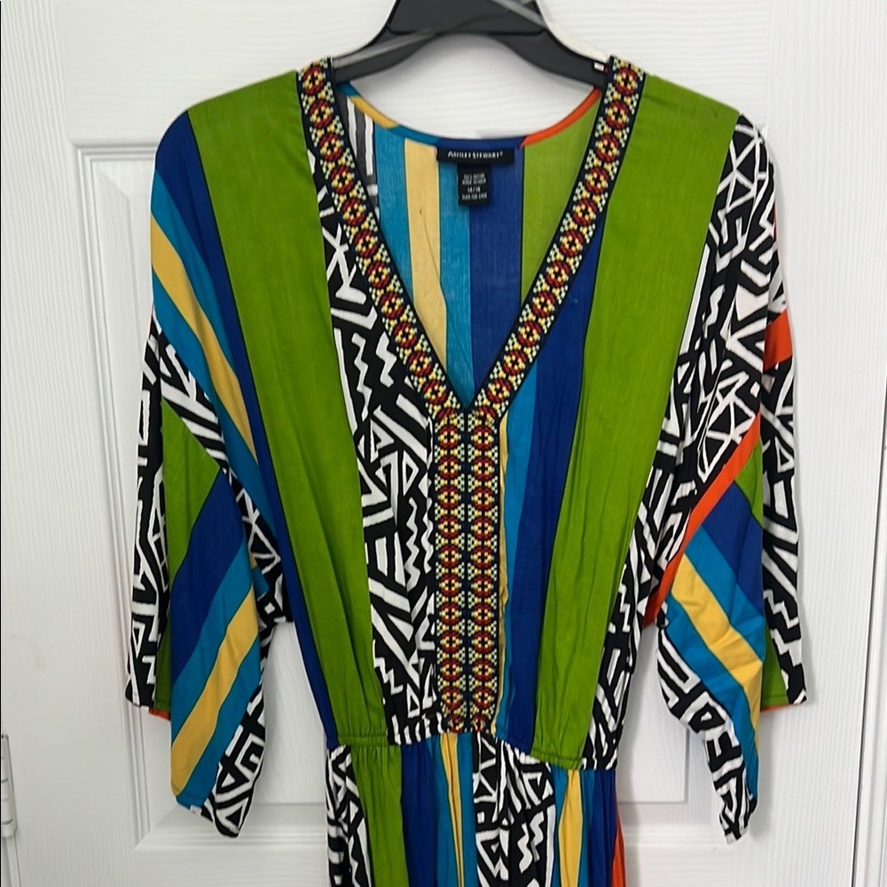 Colorful Geometric Print Dress